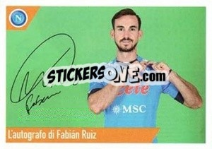 Sticker Fabian Ruiz - SSC Napoli 2020-2021 - Erredi Galata Edizioni