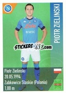 Sticker Zielinski - SSC Napoli 2020-2021 n. 109 - Erredi Galata Edizioni