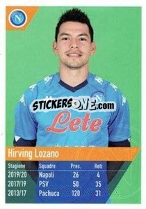Sticker Lozano - SSC Napoli 2020-2021 n. 127 - Erredi Galata Edizioni