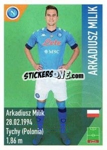 Figurina Milik - SSC Napoli 2020-2021 - Erredi Galata Edizioni