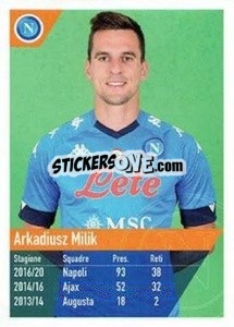 Sticker Milik - SSC Napoli 2020-2021 - Erredi Galata Edizioni