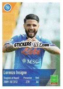 Figurina Lorenzo Insigne - SSC Napoli 2020-2021 - Erredi Galata Edizioni