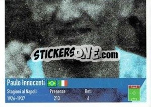 Cromo Paulo Innocenti - SSC Napoli 2020-2021 - Erredi Galata Edizioni