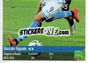 Sticker Gonzalo Higuain - SSC Napoli 2020-2021 n. 221 - Erredi Galata Edizioni