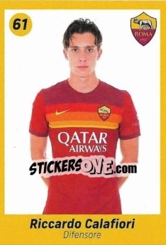 Sticker Riccardo Calafiori - As Roma 2020-2021 n. 14 - Euro Publishing