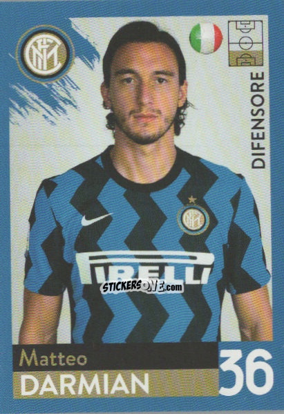 Sticker Matteo Darmian - F.c. Inter 2020-2021 n. 18 - Euro Publishing
