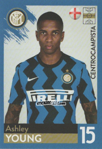 Sticker Ashley Young - F.c. Inter 2020-2021 n. 26 - Euro Publishing