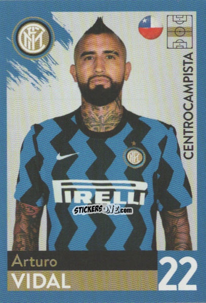 Figurina Arturo Vidal - F.c. Inter 2020-2021 n. 27 - Euro Publishing