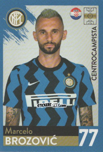 Sticker Marcelo Brozovic - F.c. Inter 2020-2021 n. 31 - Euro Publishing