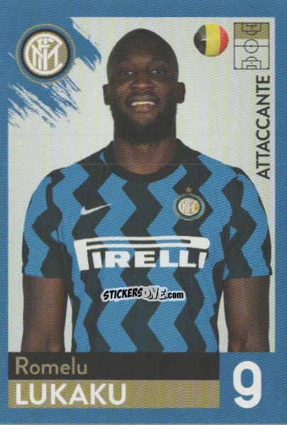 Sticker Romelu Lukaku - F.c. Inter 2020-2021 n. 33 - Euro Publishing
