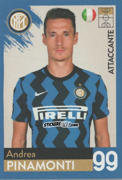 Sticker Andrea Pinamonti - F.c. Inter 2020-2021 n. 35 - Euro Publishing