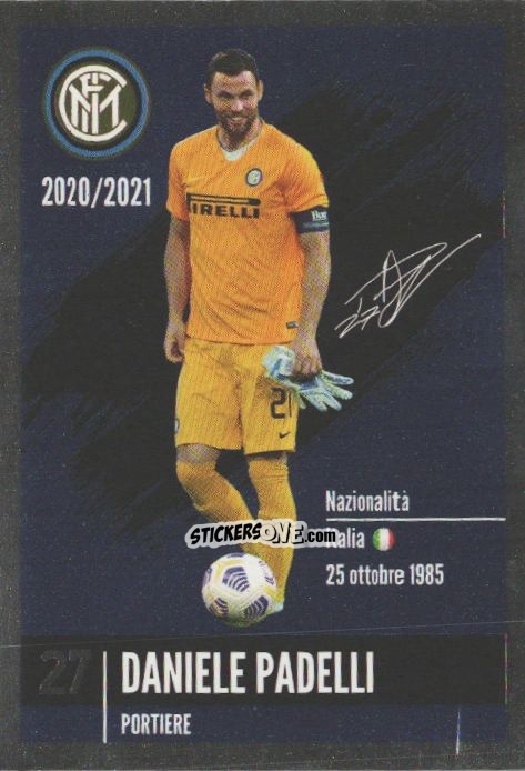 Sticker Padelli - F.c. Inter 2020-2021 n. I3 - Euro Publishing