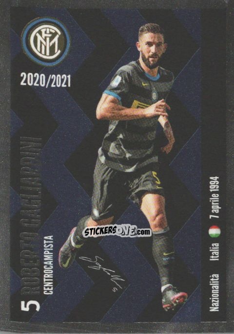 Sticker Gagliardini - F.c. Inter 2020-2021 n. I14 - Euro Publishing