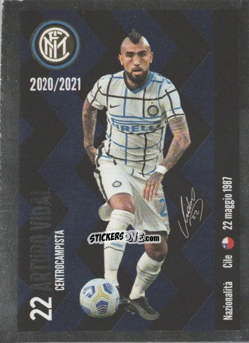 Figurina Vidal - F.c. Inter 2020-2021 n. I19 - Euro Publishing