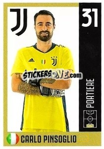 Sticker Carlo Pinsoglio - Juventus 2020-2021 n. 15 - Euro Publishing