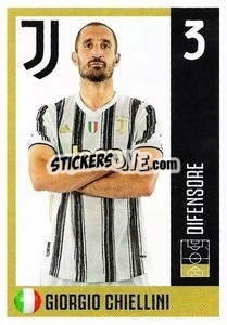 Sticker Giorgio Chiellini - Juventus 2020-2021 n. 16 - Euro Publishing