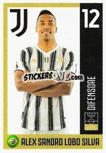 Sticker Alex Sandro Lobo Da Silva - Juventus 2020-2021 n. 18 - Euro Publishing