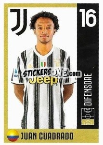 Figurina Juan Cuadrado - Juventus 2020-2021 n. 22 - Euro Publishing