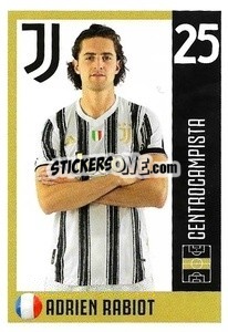 Sticker Adrien Rabiot - Juventus 2020-2021 n. 28 - Euro Publishing