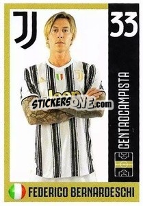 Sticker Federico Bernardeschi - Juventus 2020-2021 n. 30 - Euro Publishing