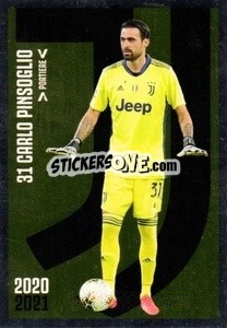 Sticker Pinsoglio - Juventus 2020-2021 n. J4 - Euro Publishing