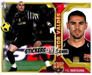 Sticker Víctor Valdés (1) - Liga Spagnola 2011-2012 n. 63 - Colecciones ESTE