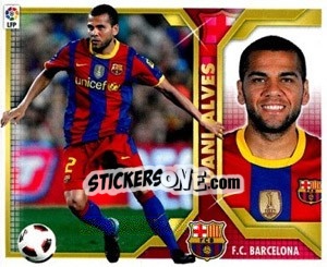 Sticker Dani Alves (3) - Liga Spagnola 2011-2012 - Colecciones ESTE