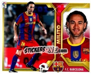 Sticker Gabriel Milito (5B) - Liga Spagnola 2011-2012 n. 69 - Colecciones ESTE