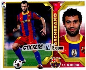 Sticker Mascherano (9) - Liga Spagnola 2011-2012 n. 74 - Colecciones ESTE
