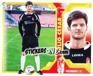 Sticker Julio César (2B) COLOCAS - Liga Spagnola 2011-2012 n. 202 - Colecciones ESTE