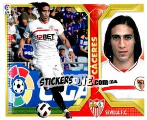 Sticker Martín Cáceres (4) - Liga Spagnola 2011-2012 n. 457 - Colecciones ESTE