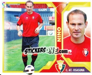 Sticker 9) Nino (C.AT. Osasuna) - Liga Spagnola 2011-2012 - Colecciones ESTE