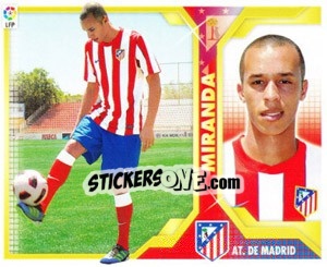 Sticker 14) Miranda (AT. De Madrid) - Liga Spagnola 2011-2012 - Colecciones ESTE