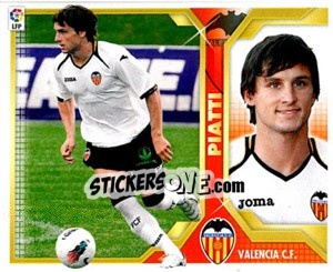Cromo 20) Piatti (Valencia C.F.) - Liga Spagnola 2011-2012 - Colecciones ESTE