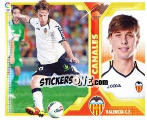 Cromo 46) Canales (Valencia C.F.) - Liga Spagnola 2011-2012 - Colecciones ESTE