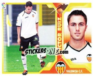 Cromo 53) Víctor Ruiz (Valencia C.F.) - Liga Spagnola 2011-2012 - Colecciones ESTE