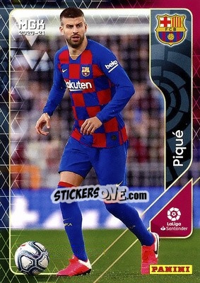 Sticker Piqué - Liga 2020-2021. Megacracks n. 61 - Panini
