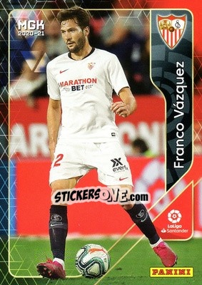 Sticker Franco Vázquez - Liga 2020-2021. Megacracks - Panini