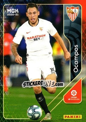 Sticker Ocampos - Liga 2020-2021. Megacracks - Panini