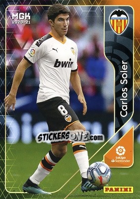 Cromo Carlos Soler - Liga 2020-2021. Megacracks - Panini