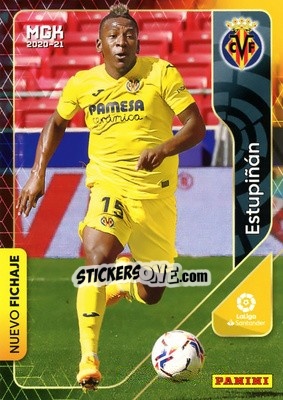 Sticker Estupiñan - Liga 2020-2021. Megacracks - Panini