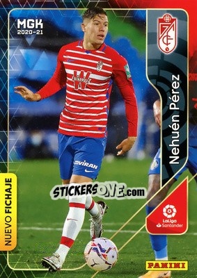 Figurina Nehuén Pérez - Liga 2020-2021. Megacracks - Panini