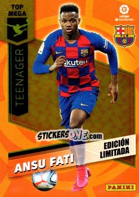 Figurina Ansu Fati - Liga 2020-2021. Megacracks - Panini