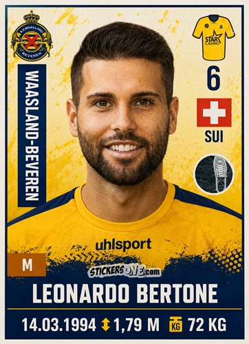 Figurina Leonardo Bertone - Belgian Pro League 2020-2021 n. 350 - Panini