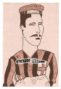 Sticker Caricatura di Herbert Kilpin - Milan Nella Storia Dal 1899 Al 1930 - Masters Edizioni
