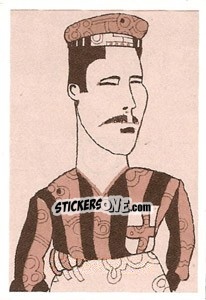 Sticker Caricatura di Herbert Kilpin - Milan Nella Storia Dal 1899 Al 1930 n. 82 - Masters Edizioni