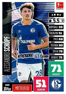 Figurina Alessandro Schöpf - German Football Bundesliga 2020-2021. Match Attax - Topps