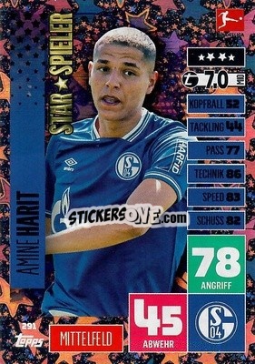 Cromo Amine Harit - German Football Bundesliga 2020-2021. Match Attax - Topps