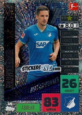 Sticker Benjamin Hübner - German Football Bundesliga 2020-2021. Match Attax - Topps