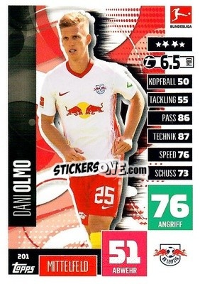Sticker Dani Olmo - German Football Bundesliga 2020-2021. Match Attax - Topps